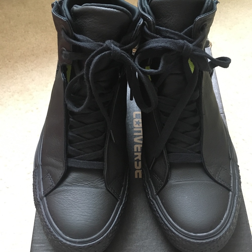 Limited Edition Black Leather Converse